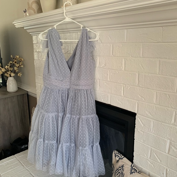 The Mint Julep Boutique gray/light blue party dress, size medium, never worn - Picture 3 of 5